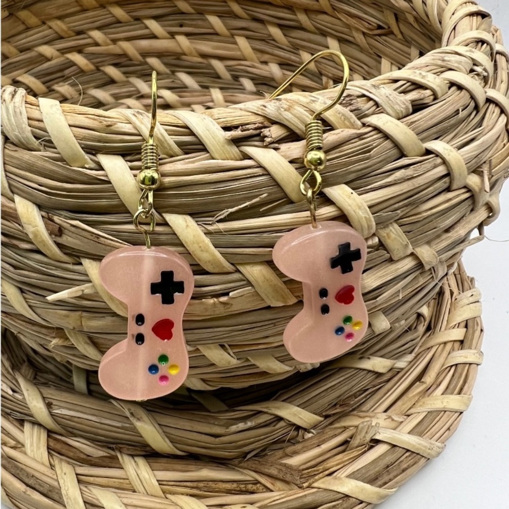 Chic Pink Controller Earrings